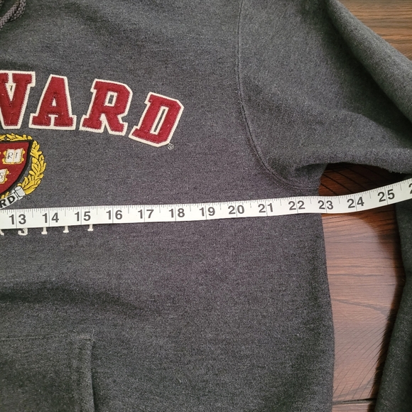 CHAMPION Harvard Hoodie Size M Gray Sweatshirt Academia Preppy Collegiate - Picture 9 of 12